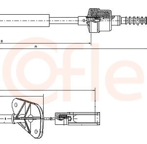 Cablu ambreiaj FIAT PANDA (169_) 1.1 (169.AXA1A) benzina 54 cai COFLE 12.7201