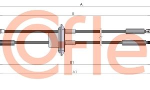Cablu transmisie manuala FIAT 500 (312_) 1.2 (312AXA1A) benzina 69 cai COFLE 12.7273