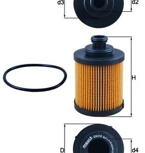 Filtru ulei FIAT QUBO (225_) 1.3 D Multijet (225AXE1A, 225CXE1A, 225AXH1A, 225AXL1A,... diesel 95 cai KNECHT OX 418D