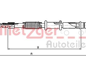 Cablu frana de parcare FIAT TIPO (160_) 1.4 i.e. (160.AP, 160.AD, 160.EA) benzina 70 cai METZGER 1651.21