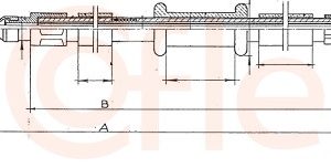 Cablu frana de parcare FIAT TIPO (160_) 1.4 i.e. (160.AP, 160.AD, 160.EA) benzina 70 cai COFLE 1651.4