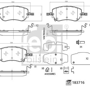 Placute frana FIAT TIPO hatchback (356_, 357_) 1.0 (357HXN1A) benzina 101 cai FEBI BILSTEIN 183716