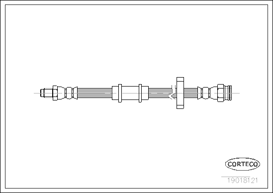 Furtun frana FIAT PANDA Caseta/ Hatchback (141_) 1000 benzina 44 cai CORTECO 19018121