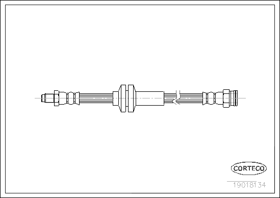Furtun frana FIAT CROMA (154_) 2500 D diesel 75 cai CORTECO 19018134