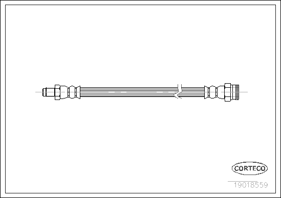 Furtun frana FIAT PANDA (141_) 1000 benzina 44 cai CORTECO 19018559