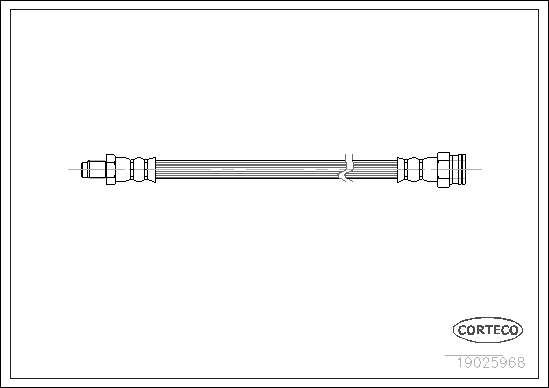 Furtun frana FIAT 500 (312_) 1.4 (301J410) benzina 102 cai CORTECO 19025968