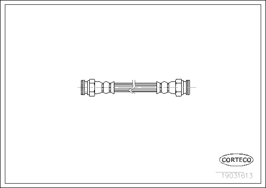 Furtun frana FIAT PANDA VAN (312_, 519_) 0.9 (312CXH1A, 312DXH1A) benzina 65 cai CORTECO 19031613