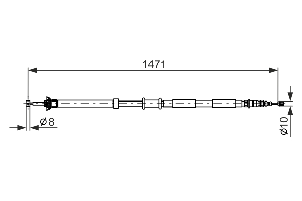 Cablu frana de parcare FIAT PANDA Caseta/ Hatchback (169_) 1.2 4x4 benzina 60 cai BOSCH 1 987 477 970