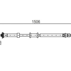 Cablu frana de parcare FIAT PANDA (169_) 1.4 (169AXE1B) benzina 100 cai BOSCH 1 987 482 201