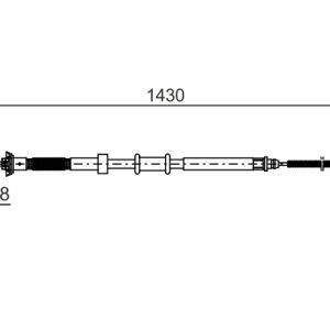 Cablu frana de parcare FIAT PANDA (169_) 1.3 D Multijet (169AXG1A, 169AXD1A) diesel 75 cai BOSCH 1 987 482 389