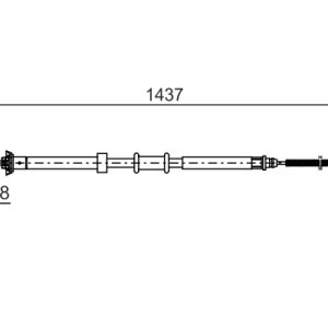 Cablu frana de parcare FIAT PANDA (312_, 319_) 0.9 (312PXG1A) benzina 86 cai BOSCH 1 987 482 391