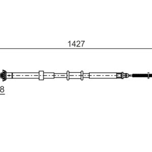 Cablu frana de parcare FIAT PANDA (312_, 319_) 0.9 (312PXG1A) benzina 86 cai BOSCH 1 987 482 392