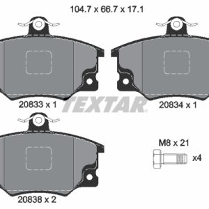 Placute frana FIAT ARGENTA (132_) 2500 Diesel diesel 72 cai TEXTAR 2083302