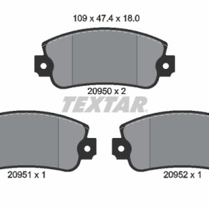 Placute frana FIAT PANDA Caseta/ Hatchback (141_) 1.1 4x4 benzina 54 cai TEXTAR 2095006
