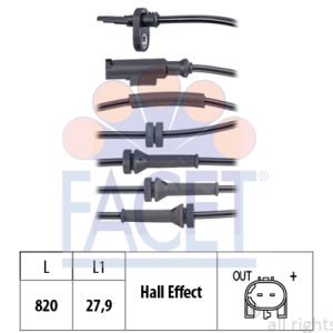 Senzor turatie roata FIAT PANDA (312_, 319_) 0.9 4x4 (312PXR2B) benzina 90 cai FACET 21.0140