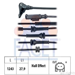 Senzor turatie roata FIAT 500X (334_) 1.3 (334.AXR11) benzina 150 cai FACET 21.0184