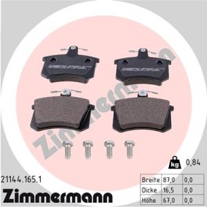 Placute frana FIAT CROMA (154_) 2500 D diesel 75 cai ZIMMERMANN 21144.165.1