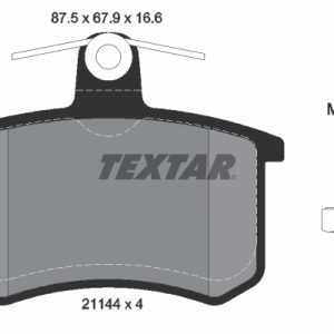 Placute frana FIAT CROMA (154_) 2500 D diesel 75 cai TEXTAR 2114401