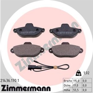 Placute frana FIAT PANDA (169_) 1.2 (169AXF2A, 169AXF1A) benzina 69 cai ZIMMERMANN 21436.170.1