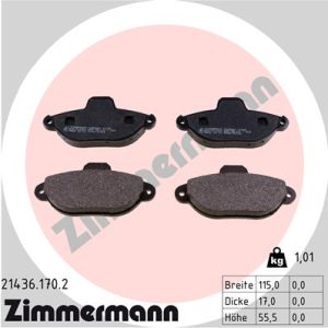 Placute frana FIAT PANDA (169_) 1.1 (169.AXA1A) benzina 54 cai ZIMMERMANN 21436.170.2