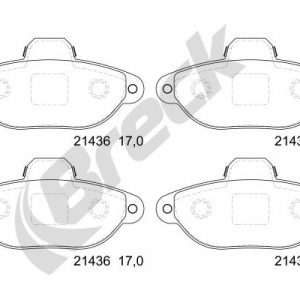 Placute frana FIAT PANDA (169_) 1.1 (169.AXA1A) benzina 54 cai BRECK 21436 00 702 00
