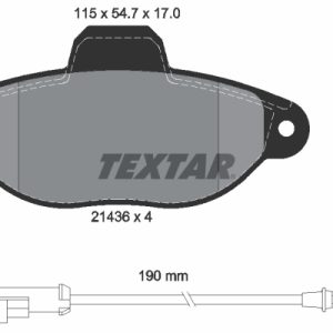 Placute frana FIAT 500 (312_) 1.2 (312AXA1A) benzina 69 cai TEXTAR 2143609
