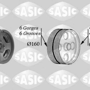 Fulie curea arbore cotit FIAT QUBO (225_) 1.3 D Multijet (225CXB1A, 225AXB1A, 225CXB11, 225AXB11,... diesel 75 cai SASIC 2156037