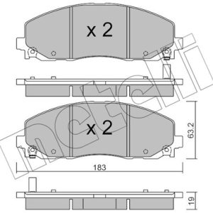 Placute frana FIAT FREEMONT (345_) 2.0 JTD 4x4 diesel 163 cai METELLI 22-0946-0