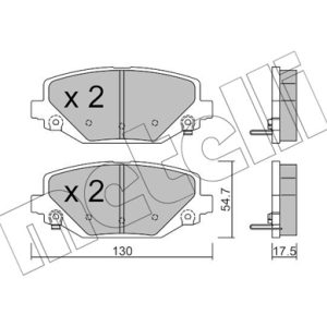 Placute frana FIAT FREEMONT (345_) 2.0 JTD 4x4 diesel 163 cai METELLI 22-0947-0