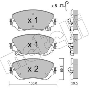 Placute frana FIAT TIPO hatchback (356_, 357_) 1.0 (357HXN1A) benzina 101 cai METELLI 22-1325-0