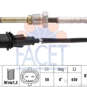 Senzor temperatura gaze evacuare FIAT QUBO (225_) 1.3 D Multijet (225AXG1A, 225CXG1A, 225AXG11, 225CXG11) diesel 80 cai FACET 22.0134