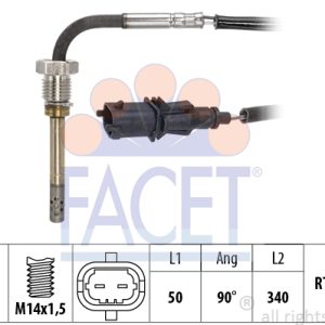 Senzor temperatura gaze evacuare FIAT 500L (351_, 352_) 1.6 D Multijet (199LYE1B) diesel 120 cai FACET 22.0167