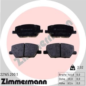 Placute frana FIAT 500X (334_) 1.0 (334.AXN1B) benzina 114 cai ZIMMERMANN 22165.200.1