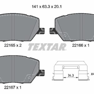 Placute frana FIAT 500X (334_) 1.0 (334.AXN1B) benzina 114 cai TEXTAR 2216503