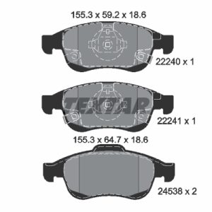 Placute frana FIAT 500X (334_) 1.3 D Multijet (334AXH1A) diesel 95 cai TEXTAR 2224001