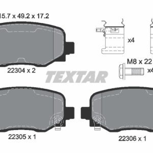 Placute frana FIAT 500X (334_) 1.0 (334.AXN1B) benzina 114 cai TEXTAR 2230401