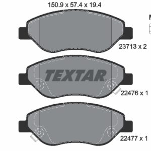 Placute frana FIAT TIPO limuzina (356_, 357_) 1.3 D (356SXB1A, 356SXH1A, 356SXD1A) diesel 95 cai TEXTAR 2247601