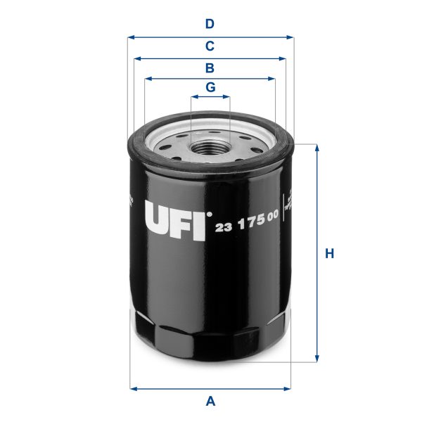 Filtru ulei FIAT FIORINO (127_) 1050 benzina 50 cai UFI 23.175.00