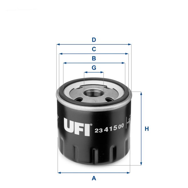Filtru ulei FIAT PANDA Caseta/ Hatchback (141_) 1.1 benzina 54 cai UFI 23.415.00
