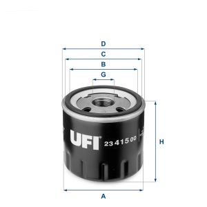 Filtru ulei FIAT PANDA (169_) 1.1 (169.AXA1A) benzina 54 cai UFI 23.415.00