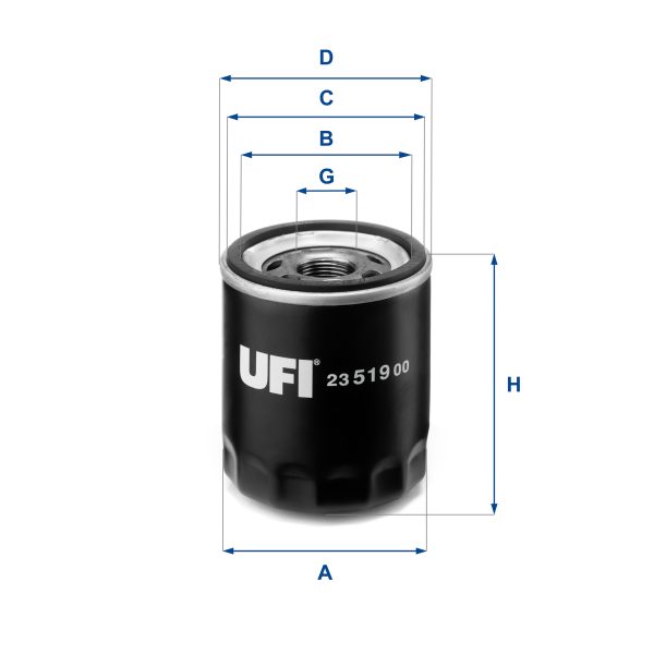 Filtru ulei FIAT FREEMONT (345_) 2.4 benzina 170 cai UFI 23.519.00