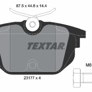 Placute frana FIAT TIPO (160_) 1.1 (160.AA) benzina 56 cai TEXTAR 2317703