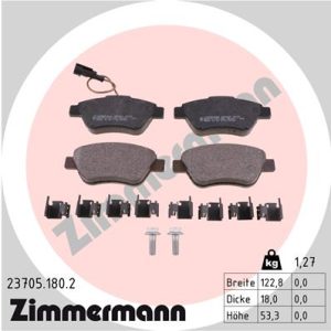 Placute frana FIAT 500 (312_) 1.3 D Multijet (312AXE1A) diesel 95 cai ZIMMERMANN 23705.180.2