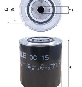 Filtru ulei FIAT 500 Serie 566 diesel 50 cai MAHLE ORIGINAL OC 15