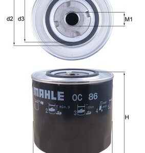 Filtru ulei FIAT ARGENTA (132_) 2500 Diesel diesel 72 cai MAHLE ORIGINAL OC 86
