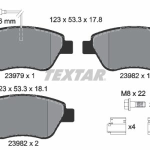 Placute frana FIAT 500 C (312_) 1.3 D Multijet (312CXE1A, 312AXE1A) diesel 95 cai TEXTAR 2397901