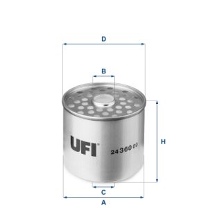 Filtru combustibil FIAT ARGENTA (132_) 2500 Diesel diesel 72 cai UFI 24.360.00