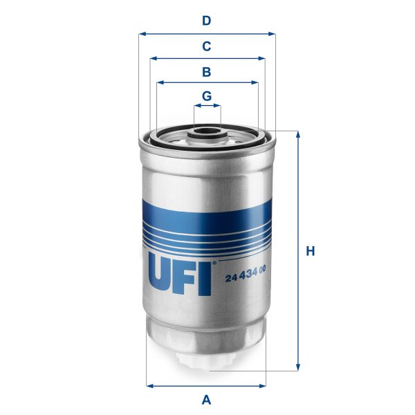 Filtru combustibil FIAT CROMA (154_) 2500 TD (154.LL, 154.PL) diesel 115 cai UFI 24.434.00