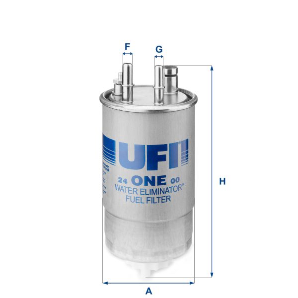 Filtru combustibil FIAT QUBO (225_) 1.3 D Multijet (225CXB1A, 225AXB1A, 225CXB11, 225AXB11,... diesel 75 cai UFI 24.ONE.00