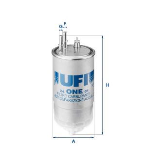 Filtru combustibil FIAT PANDA (169_) 1.3 JTD Multijet 4x4 (169AXG1A, 169AXG2A) diesel 75 cai UFI 24.ONE.01